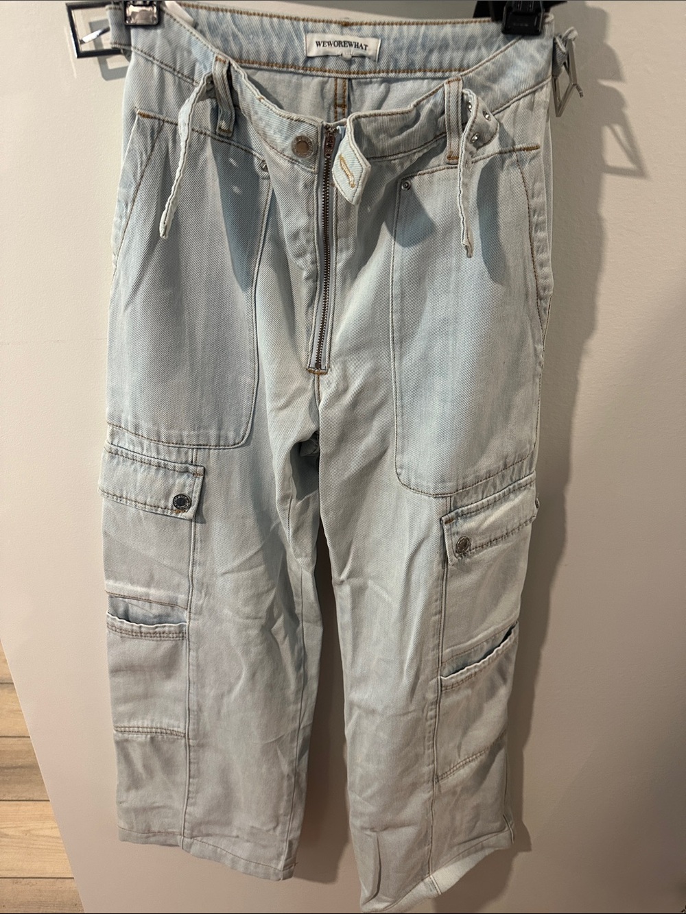 WeWoreWhat Straight Leg Cargo Jeans